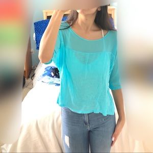 Aqua blue top